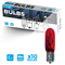 SIMPLY 12V 1.2W Dashboard & Panel Wedge Bulbs - Red (Pack of 10)