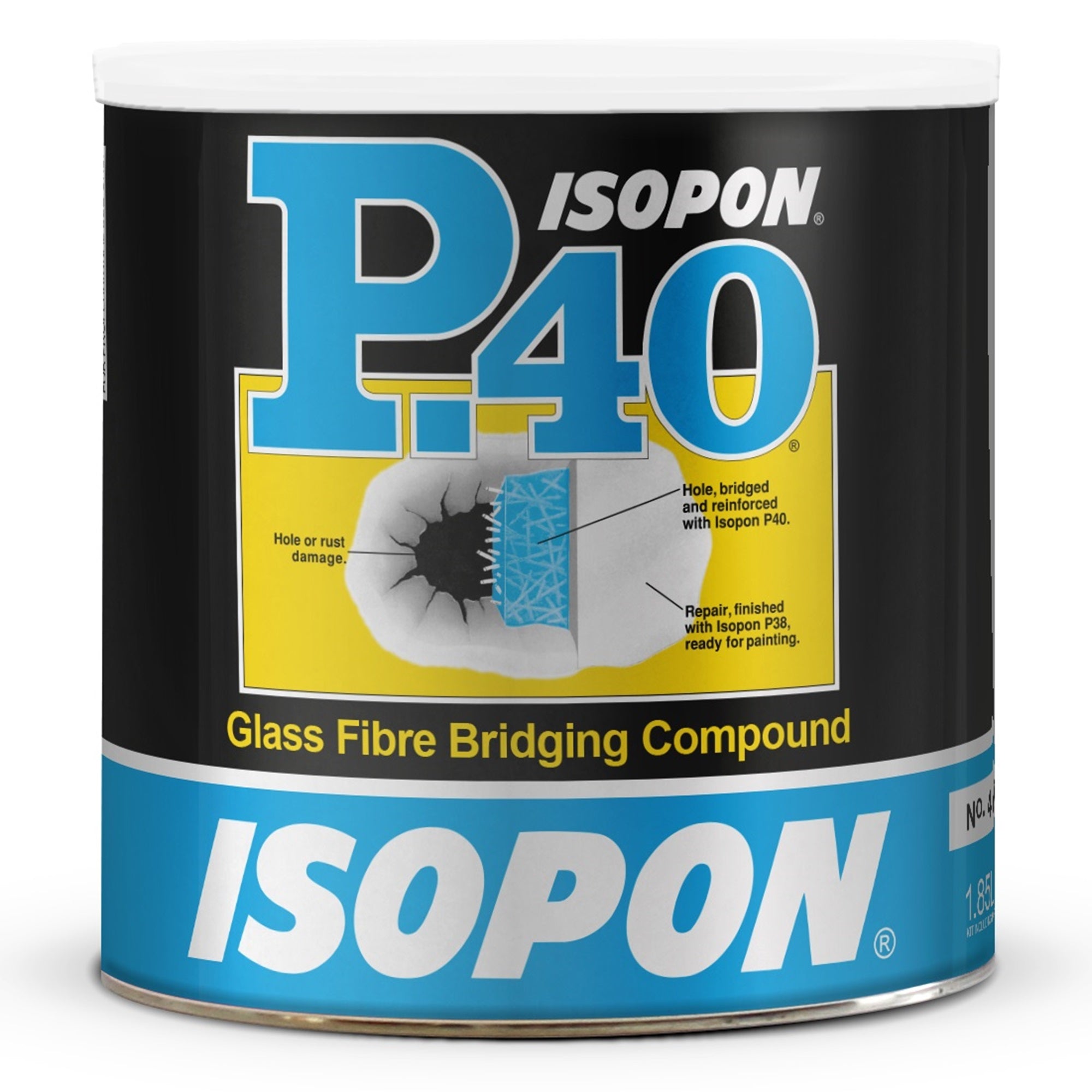 Isopon P40 - Glass Fibre Repair Paste 1.85L