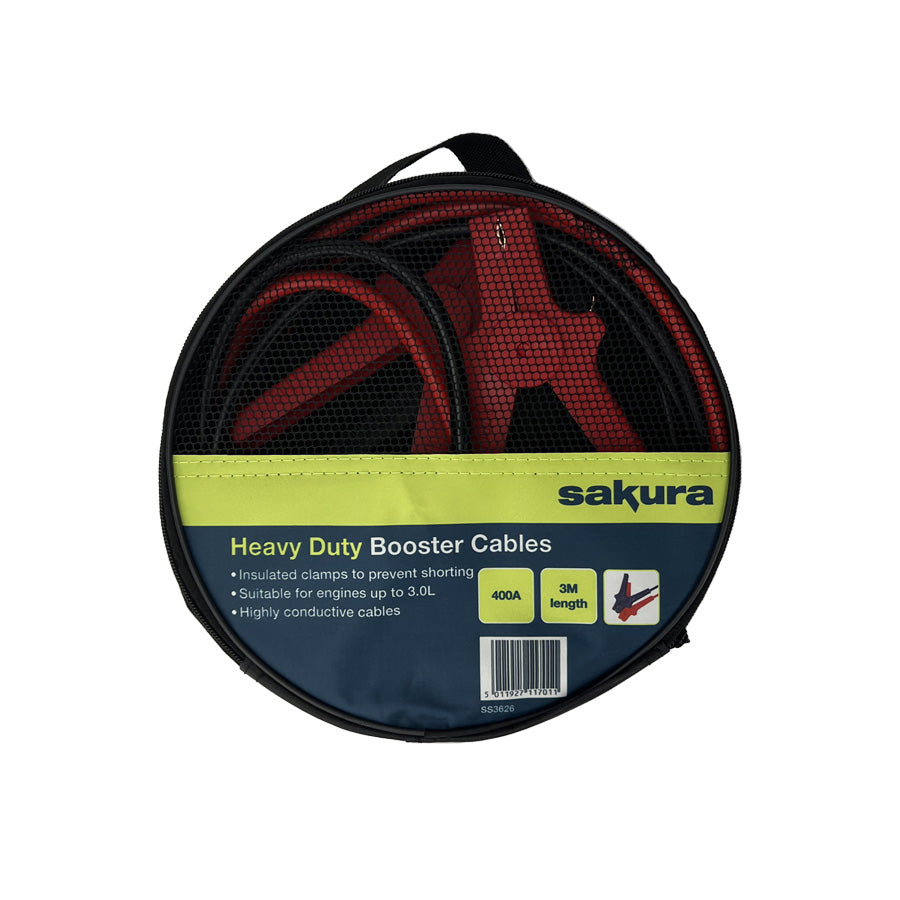 Sakura Insulated Booster Cables Heavy Duty Jump Leads Choose Amp