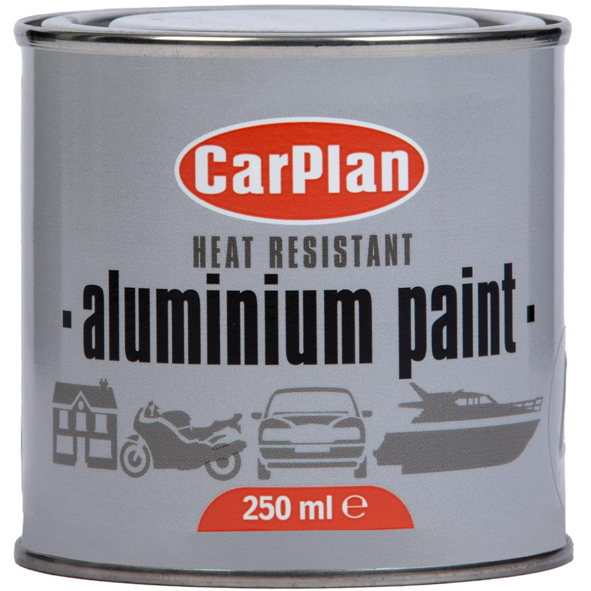 Carplan Heat Resisting Aluminium Paint 250ml
