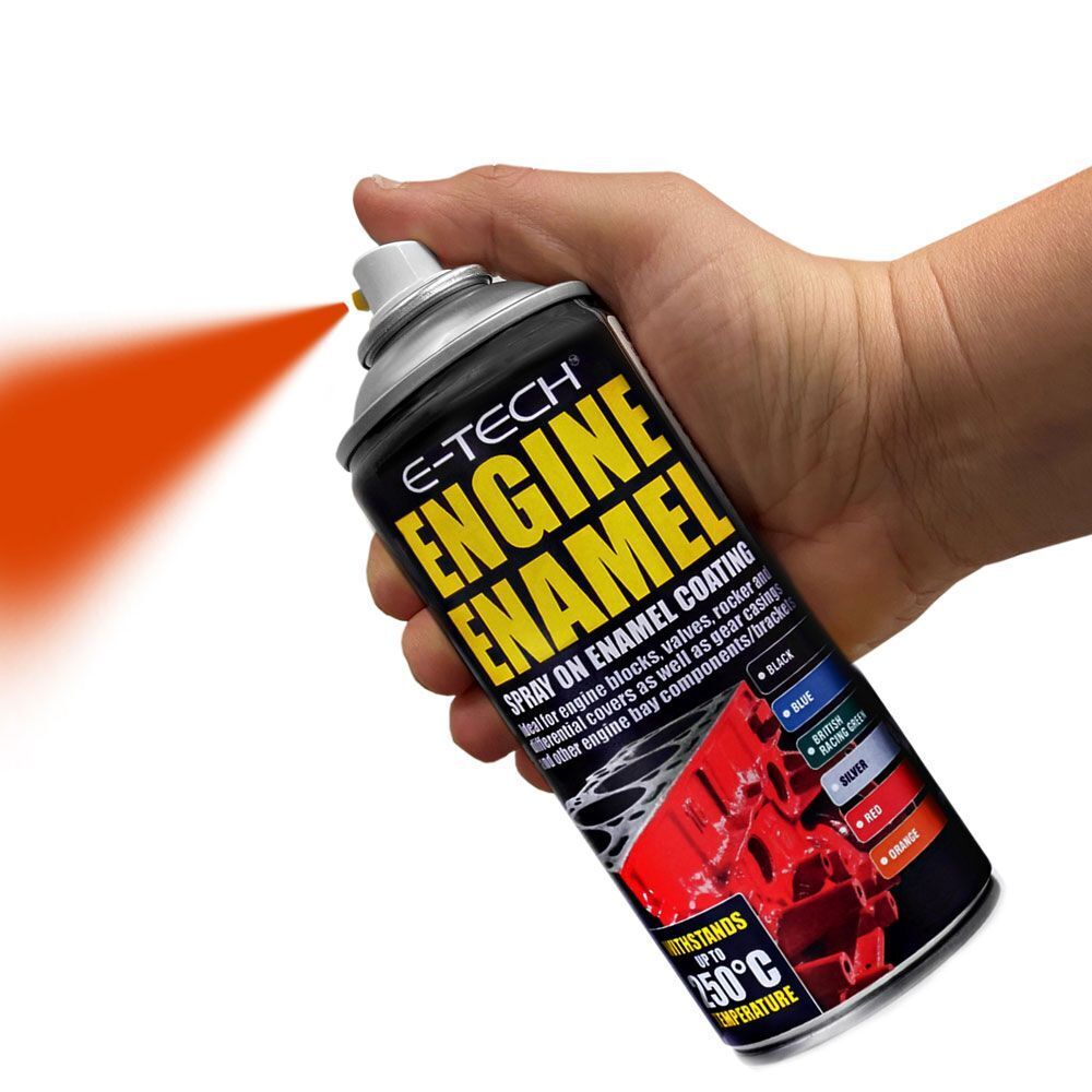 E-Tech Orange Engine Enamel Spray On 400ml