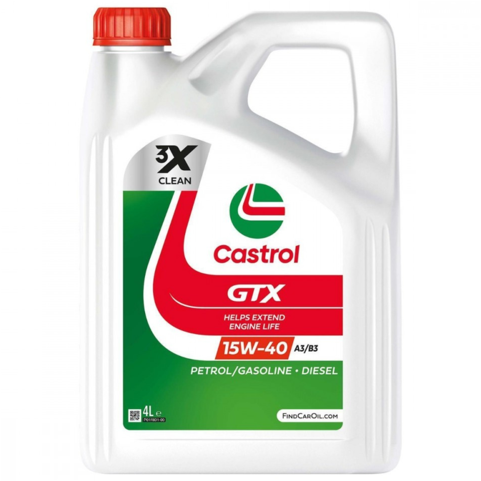 Castrol GTX 15W-40 A3/B3 Engine Oil 4L