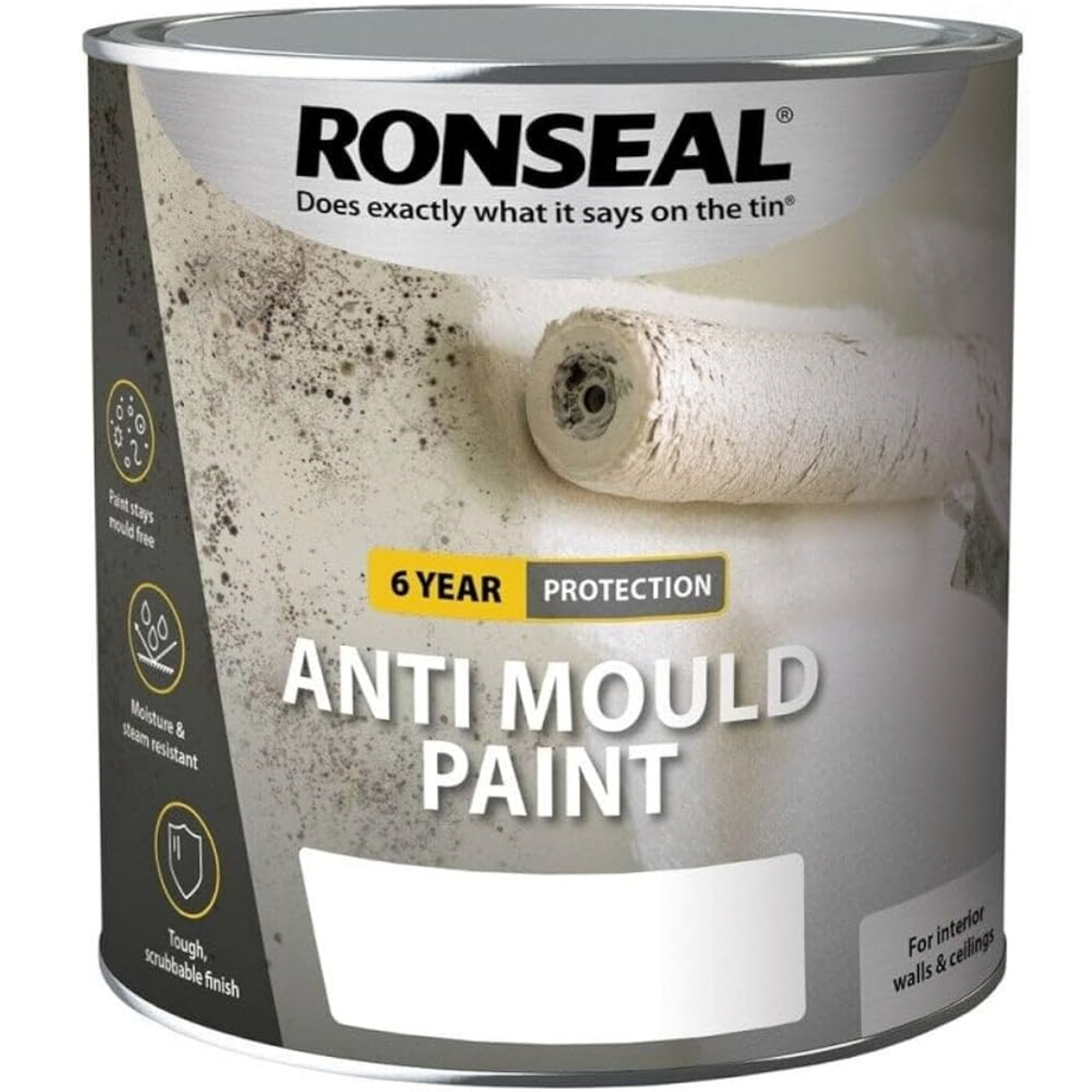 RONSEAL 6 Year Anti Mould Paint White Silk 750ml