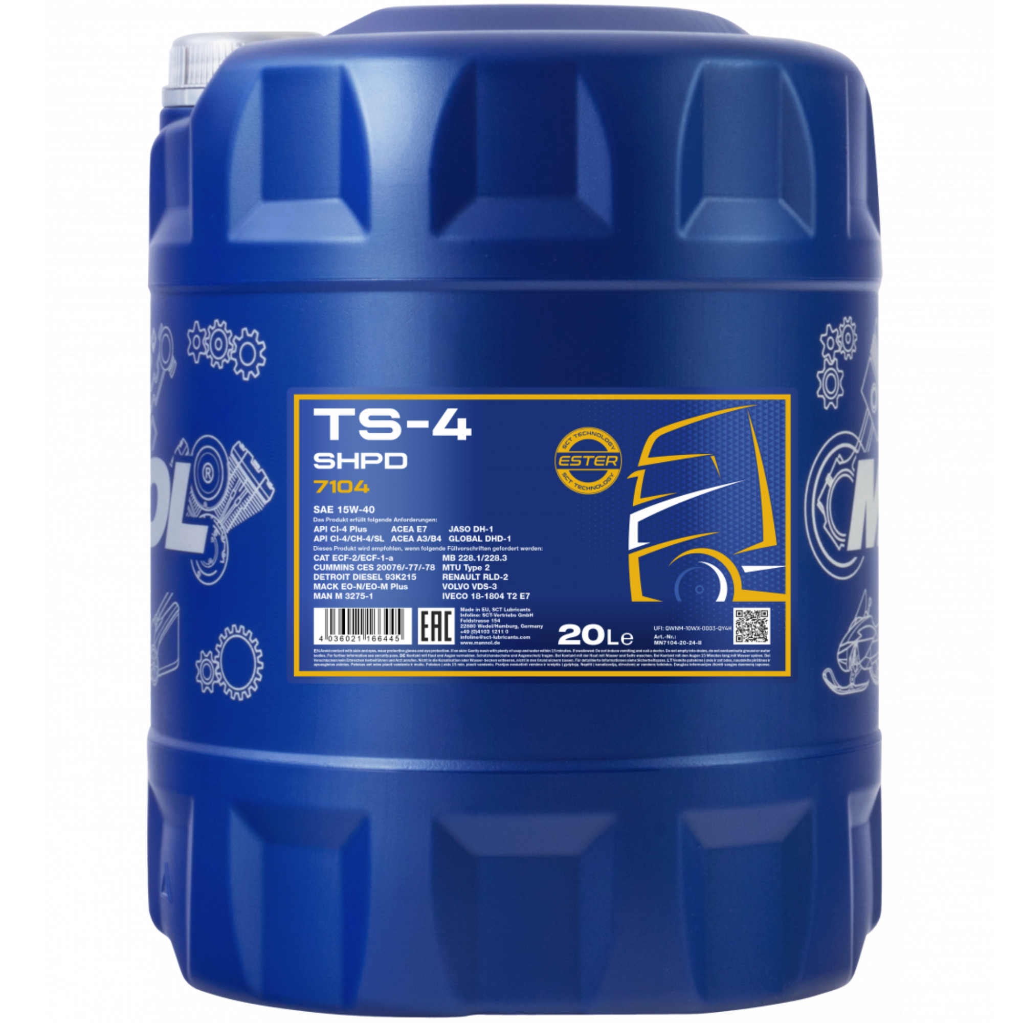 MANNOL Engine Oil TS-4 SHPD 15W-40 7104 20L