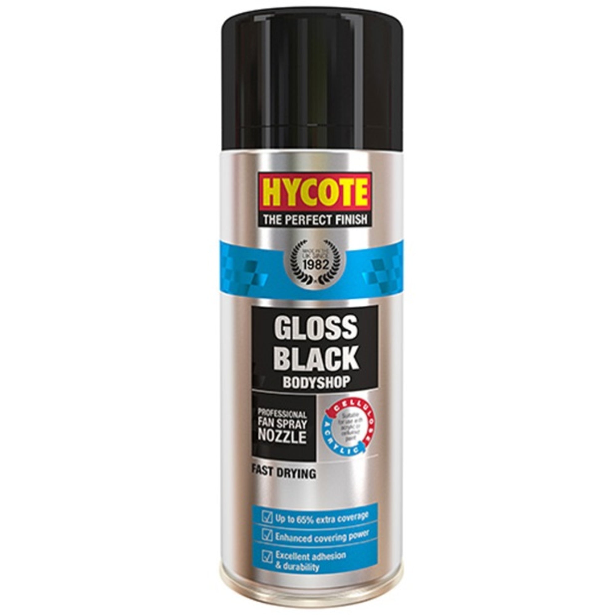 Hycote Bodyshop Gloss Black Spray Paint 400ml