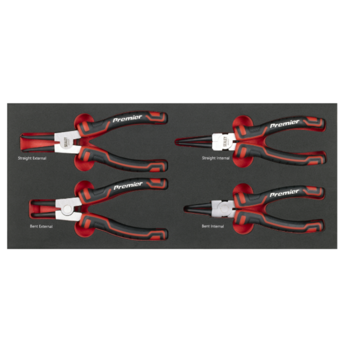 Premier Circlip Pliers Set with Tool Tray 4pc