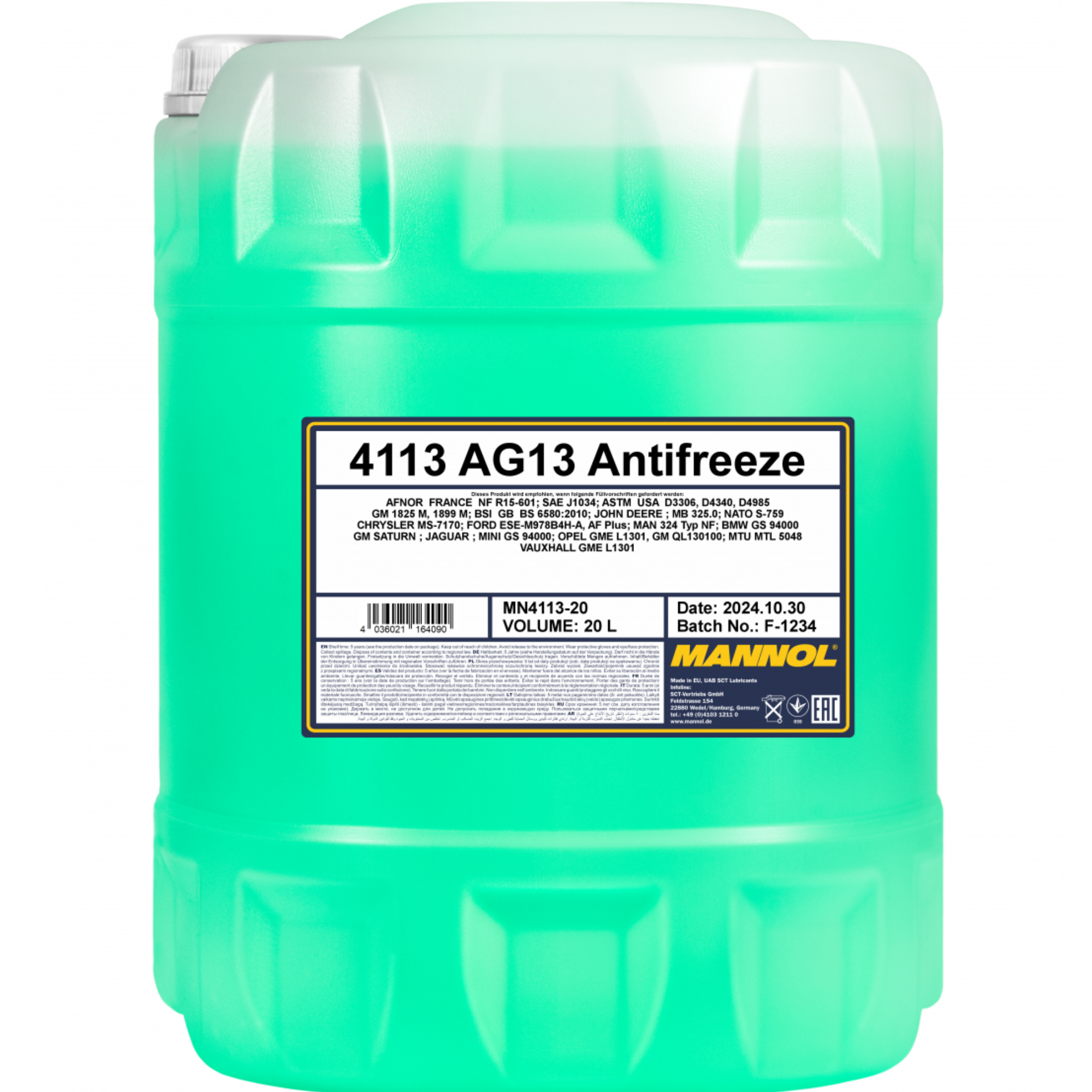 MANNOL Antifreeze AG13 Hightec 4113 20L