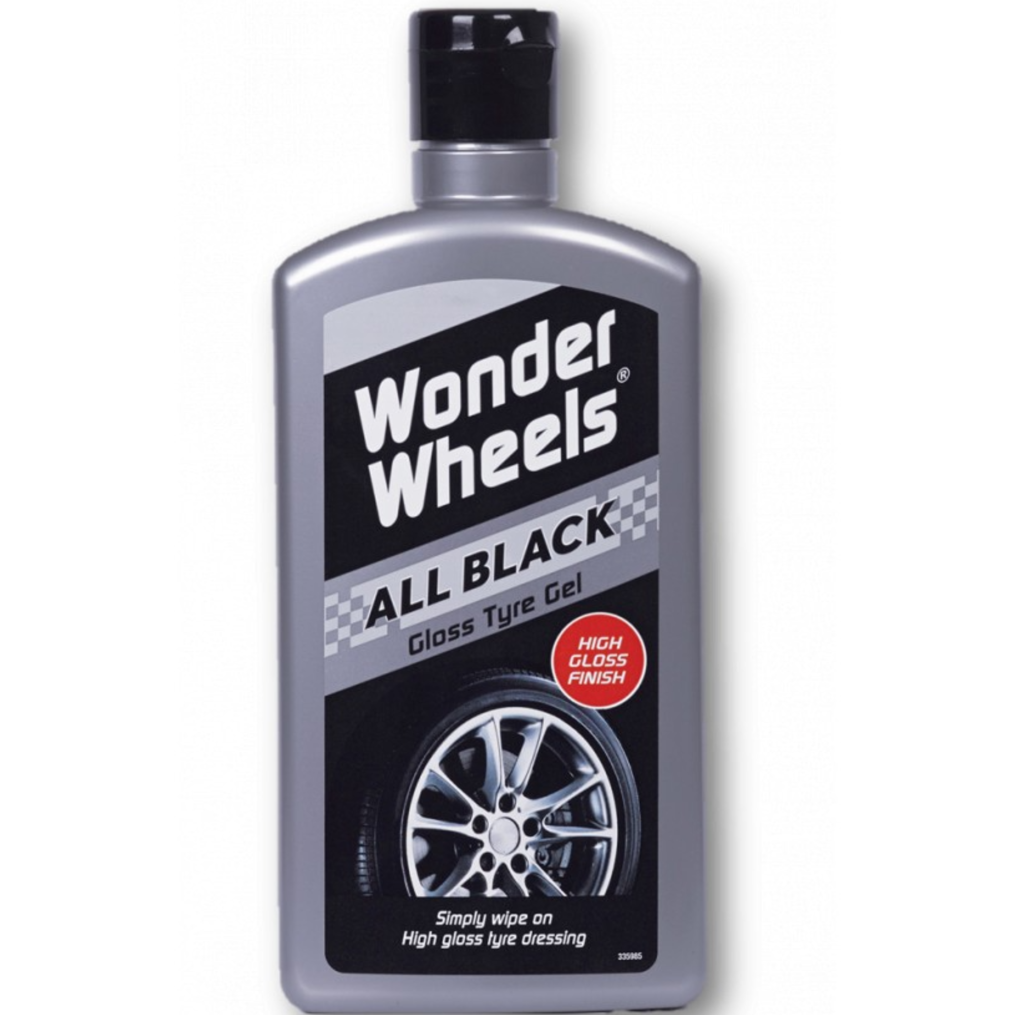 Wonder Wheels All Black Gloss Tyre Gel Polish High Gloss Finish Shine 500ml