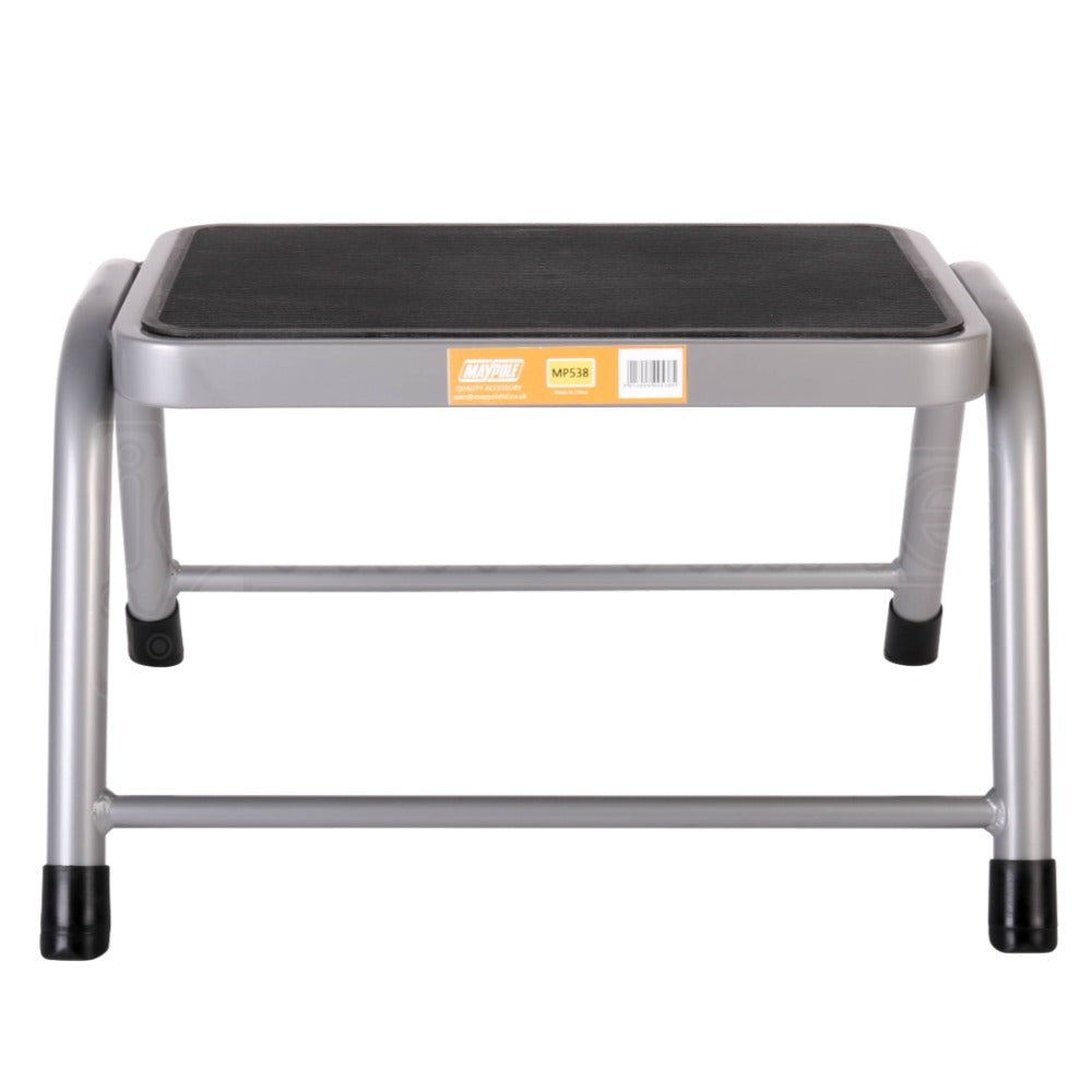 Maypole Single Steel Silver Caravan Step