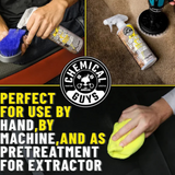 Carpet and upholstery cleaner 16 fl. oz., fast stain removal, Chemical Guys.