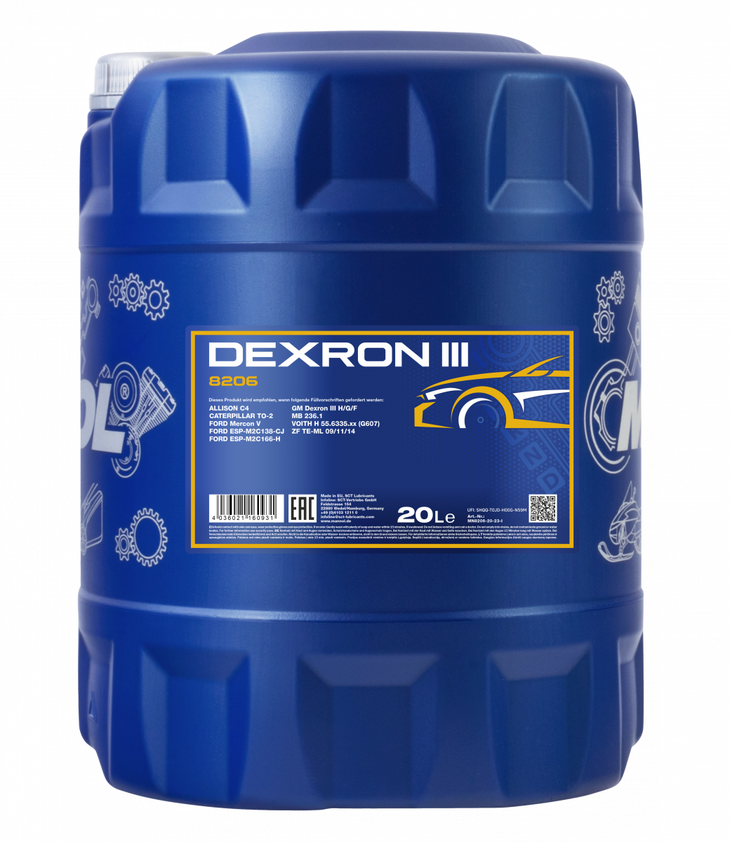 MANNOL Automatic Plus ATF Dexron III 8206 20 Litres