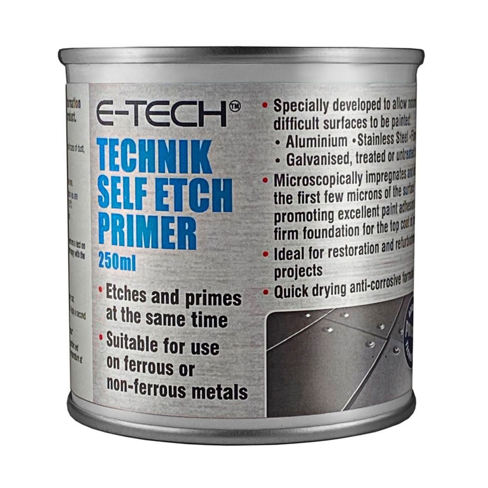 E-TECH Technik Self Etch Primer Grey 250ml - Brush On