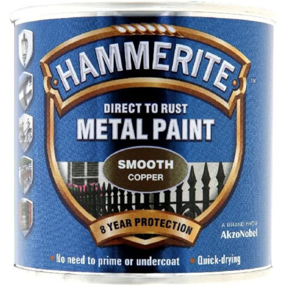 Hammerite Direct to Rust Metal Paint - Smooth Copper 250ml