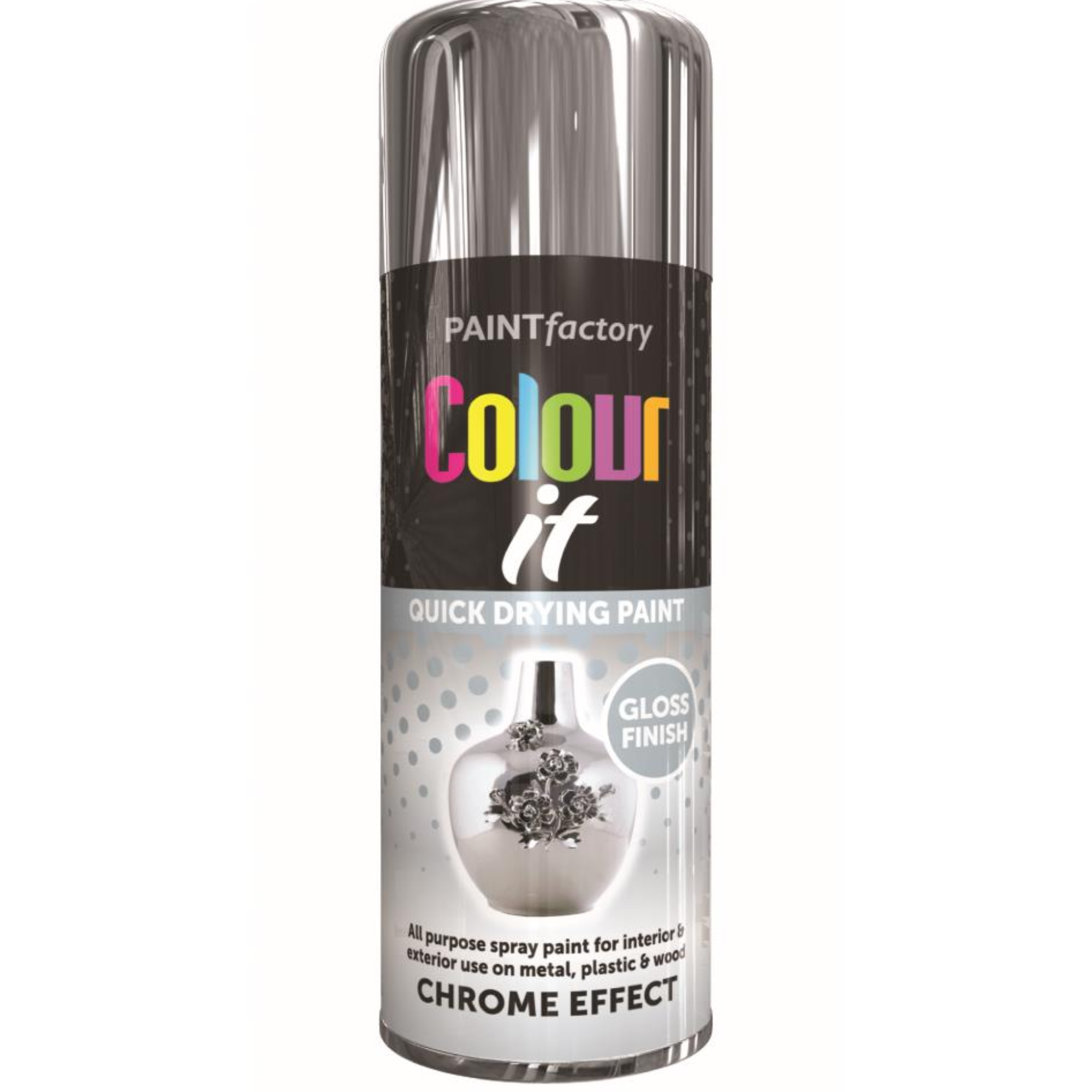 PF COLOUR IT SPRAY GLOSS CHROME EFFECT 400ML