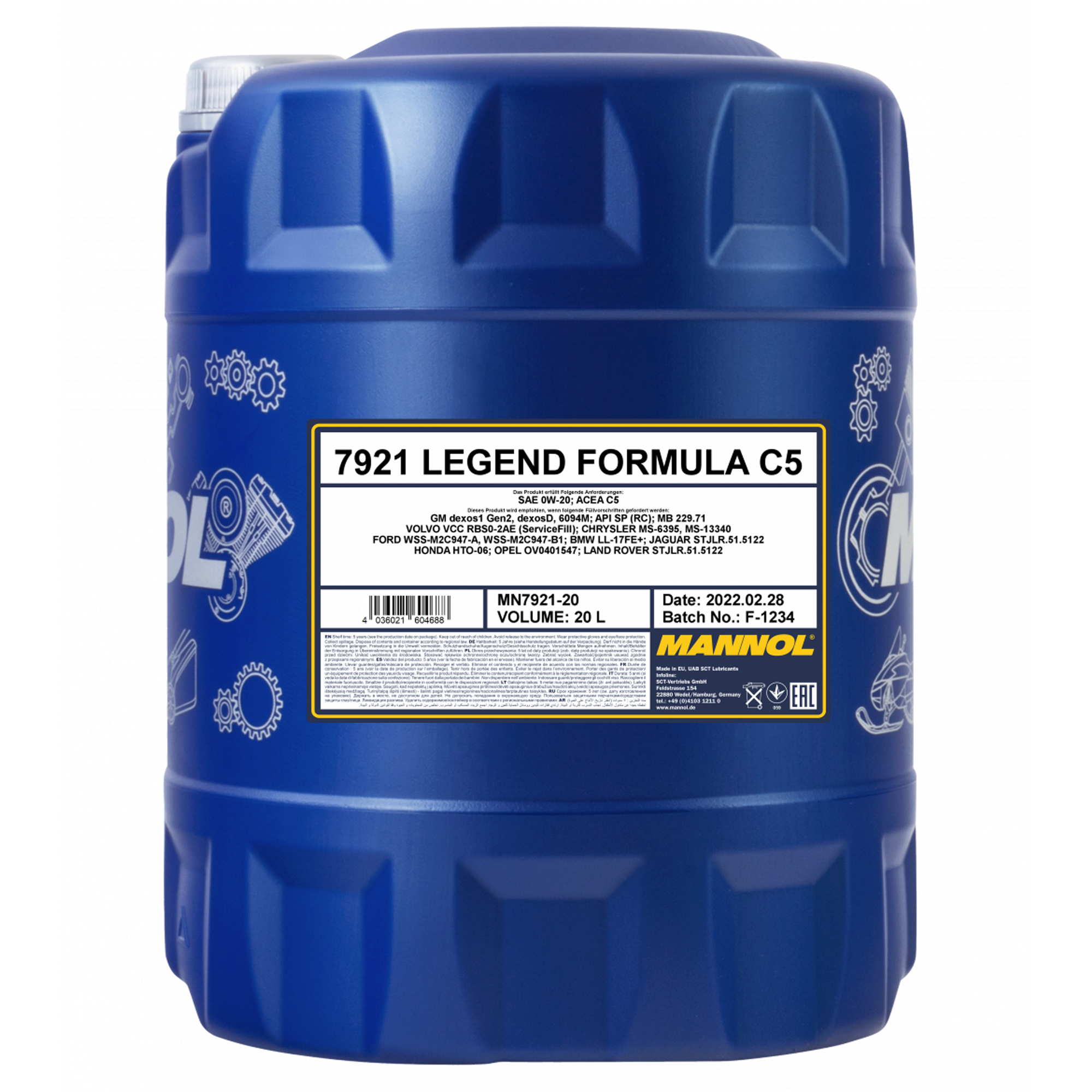 MANNOL Legend Formula C5 Engine Oil 0W-20 20L