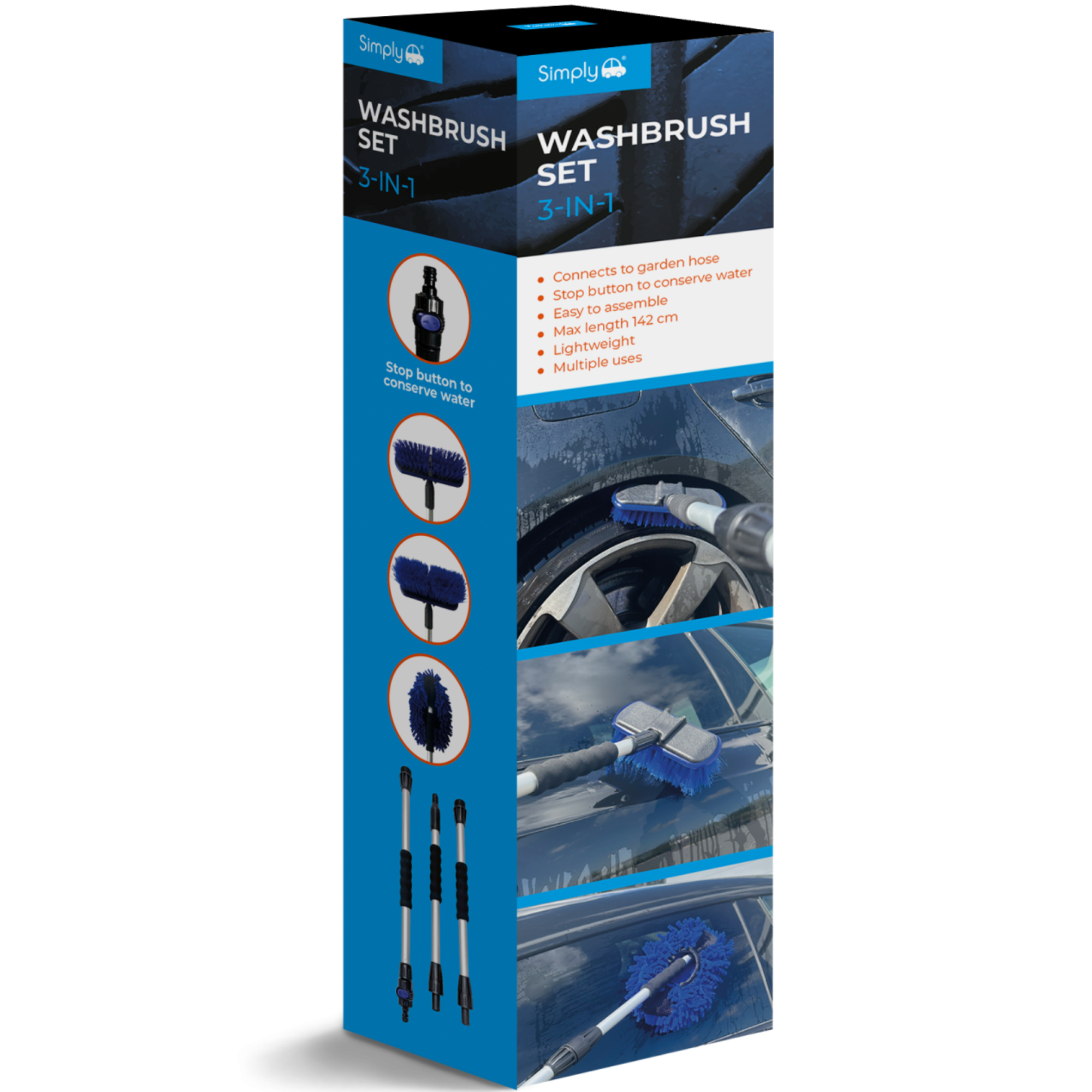 Simply Auto 3-1 Washbrush Set