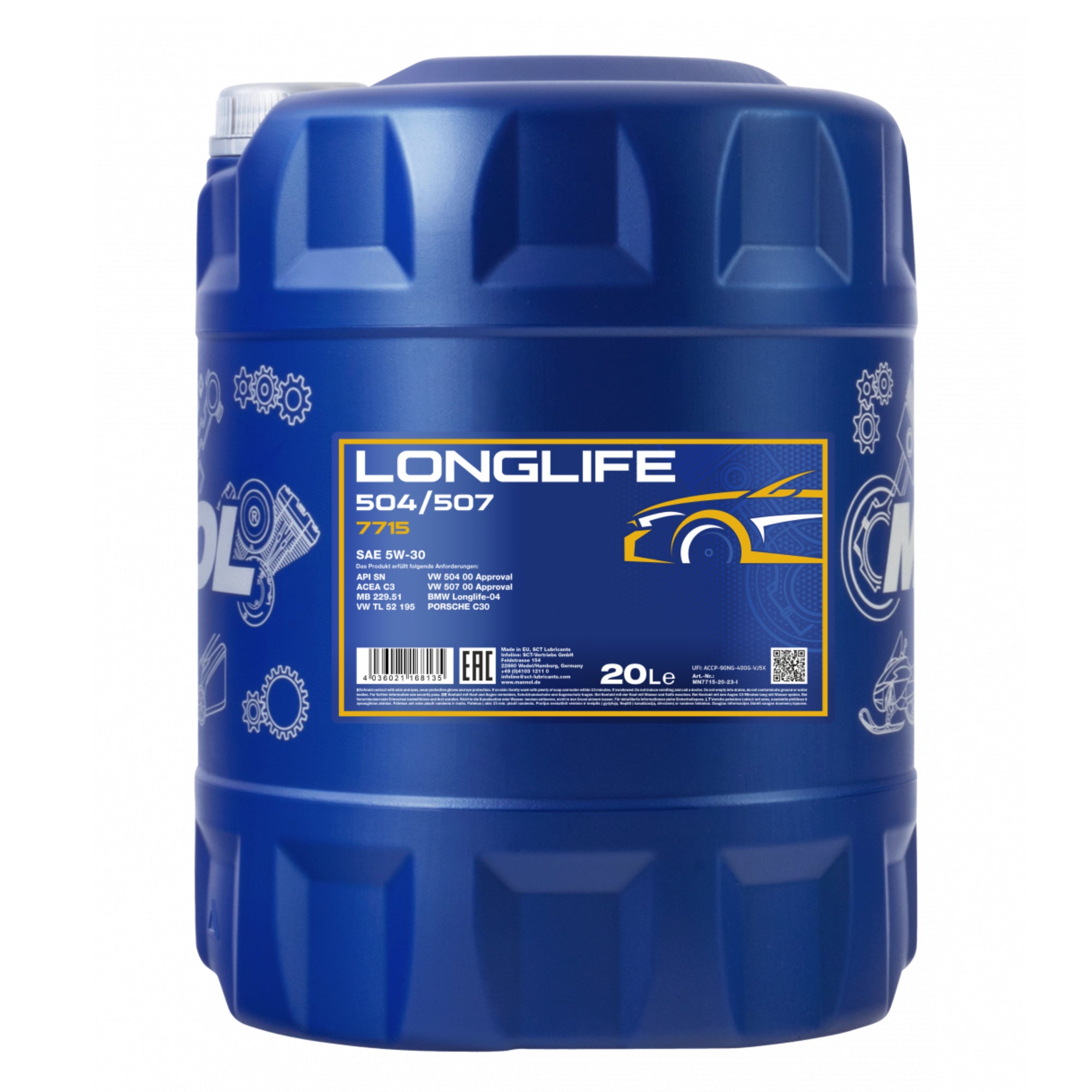 MANNOL Longlife 504/507 Engine Oil 5W-30 20L