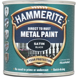 Hammerite Direct to Rust Metal Paint - Satin Black 250ml