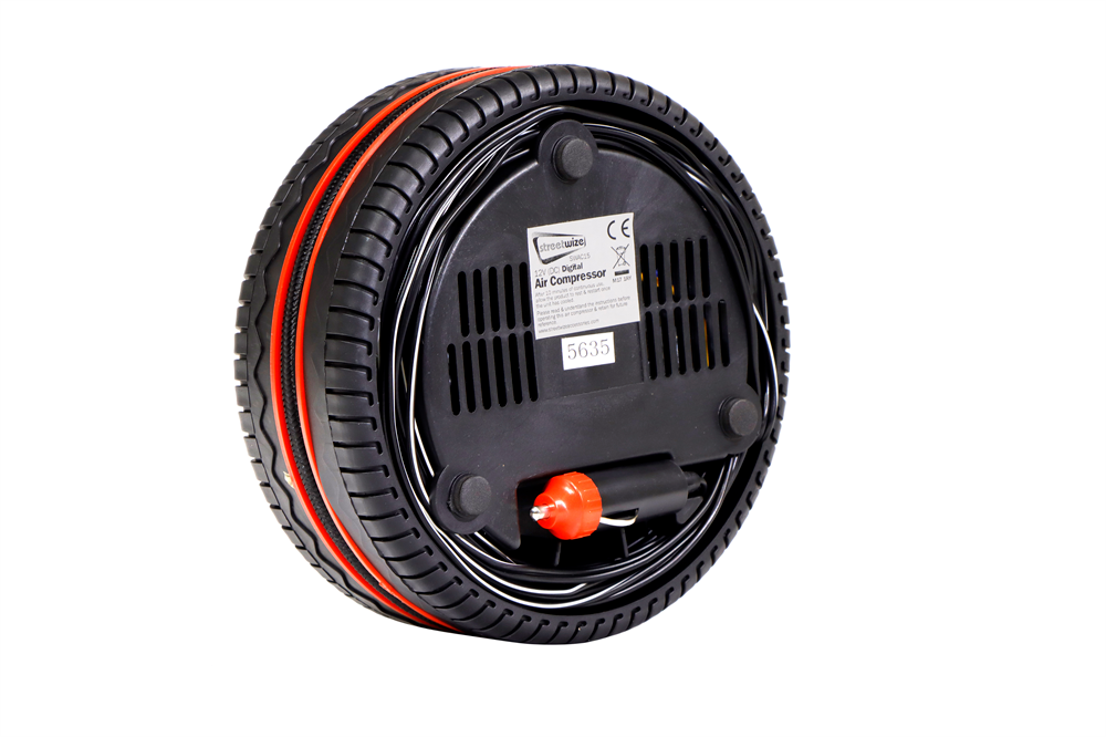 Streetwize 250PSI 12V Tyre Shape Digital Air Compressor With Auto Shut-Off
