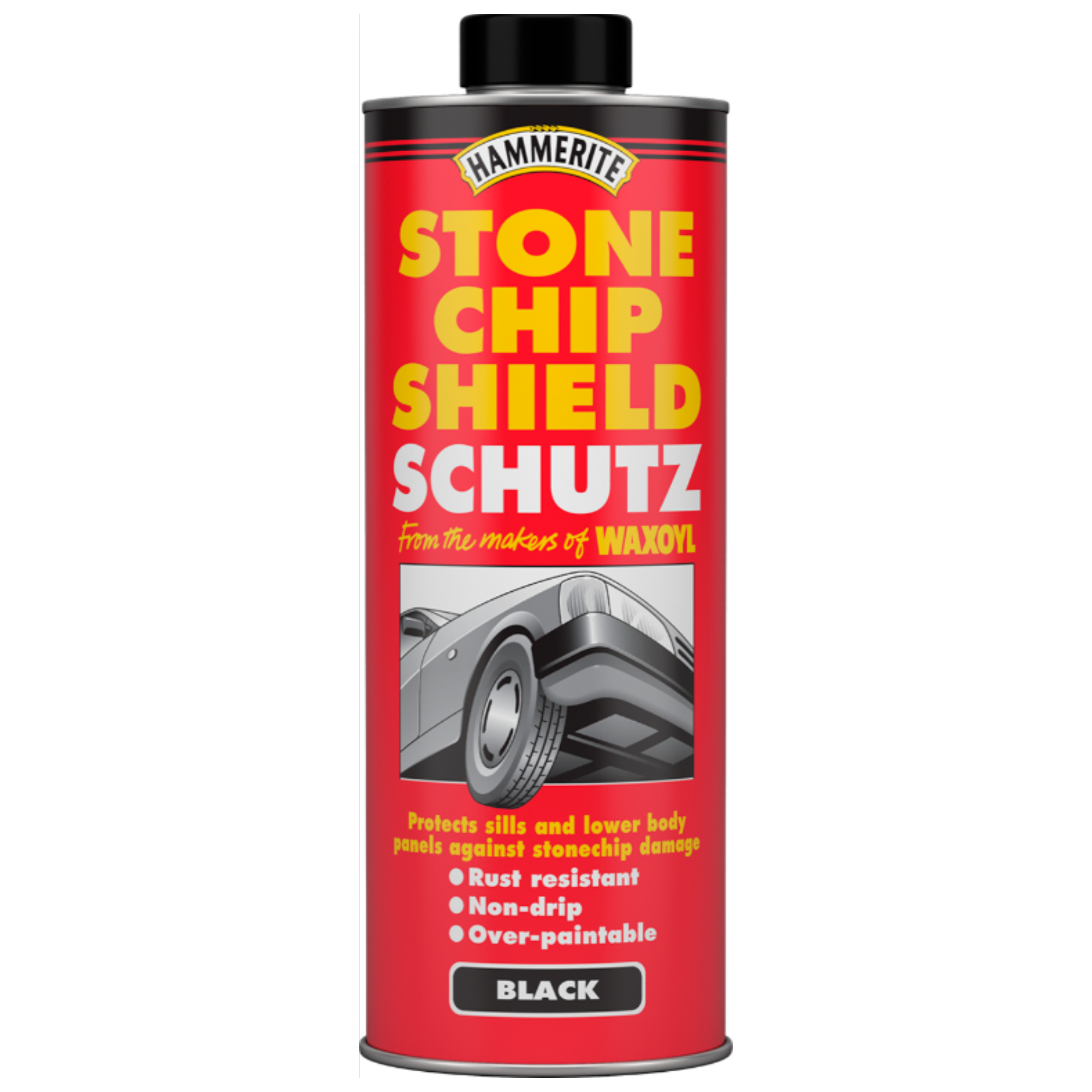 Hammerite Stone Chip Shield - Black - 1 Litre