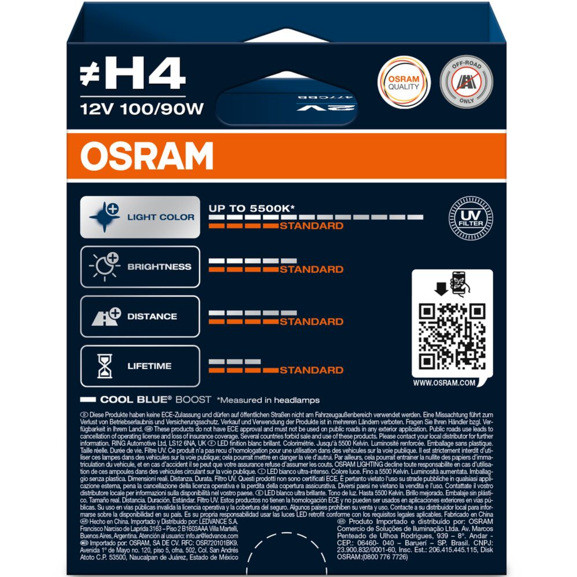 OSRAM H7 12V 80W Cool Blue Boost Twin Pack