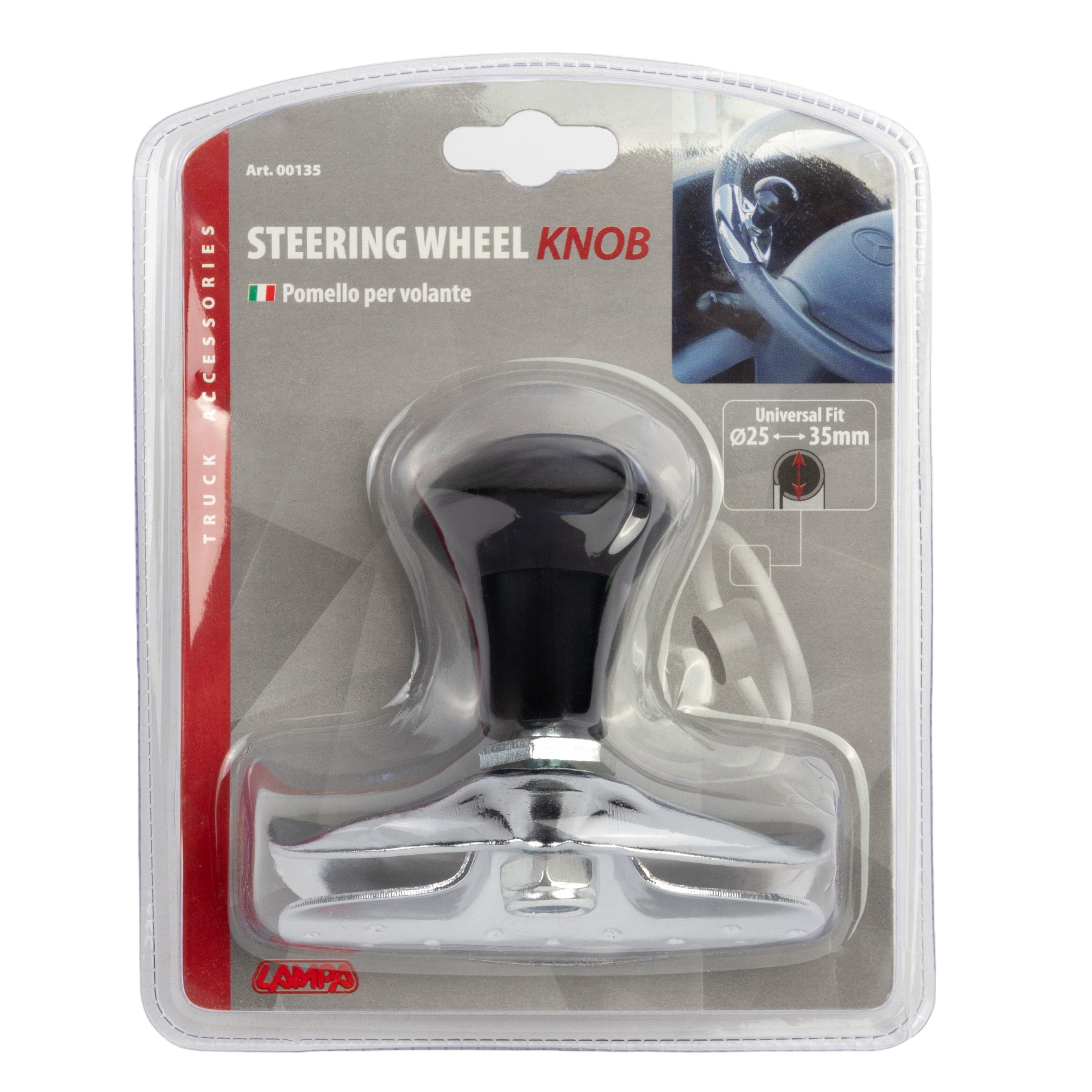 Steering Wheel Knob Black Heavy Duty