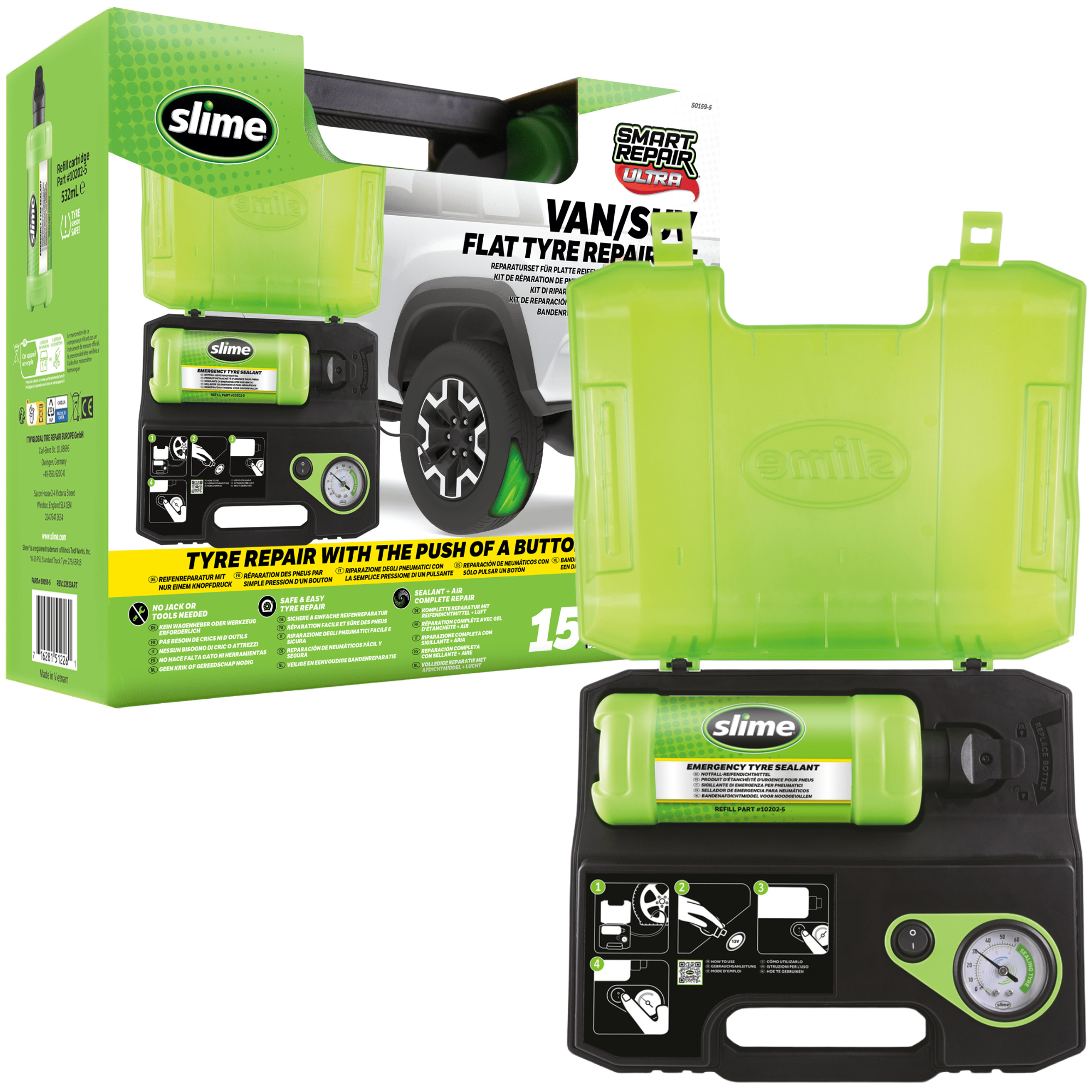 Slime Van/SUV Flat Tyre Repair Kit
