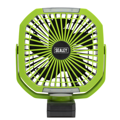 Sealey 8" Small Portable Clip Fan with Worklight 4-Speed
