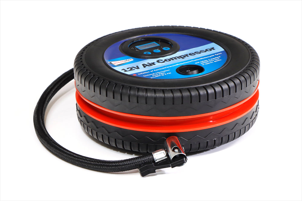 Streetwize 250PSI 12V Tyre Shape Digital Air Compressor With Auto Shut-Off