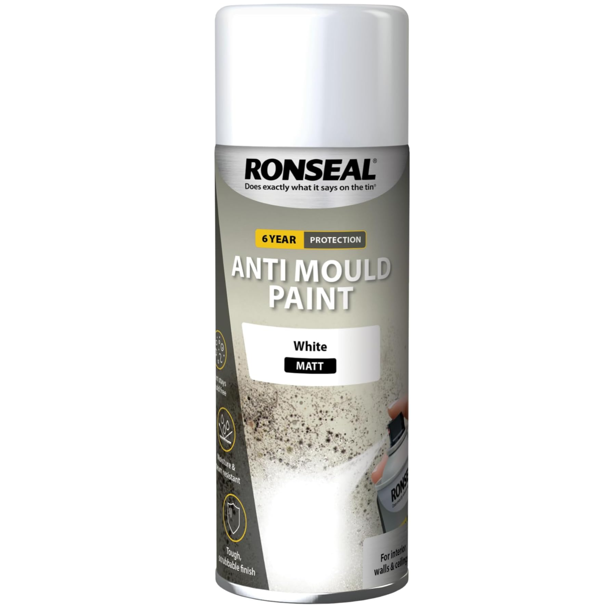 RONSEAL 6 Year Anti Mould Aerosol White Matt 400ml