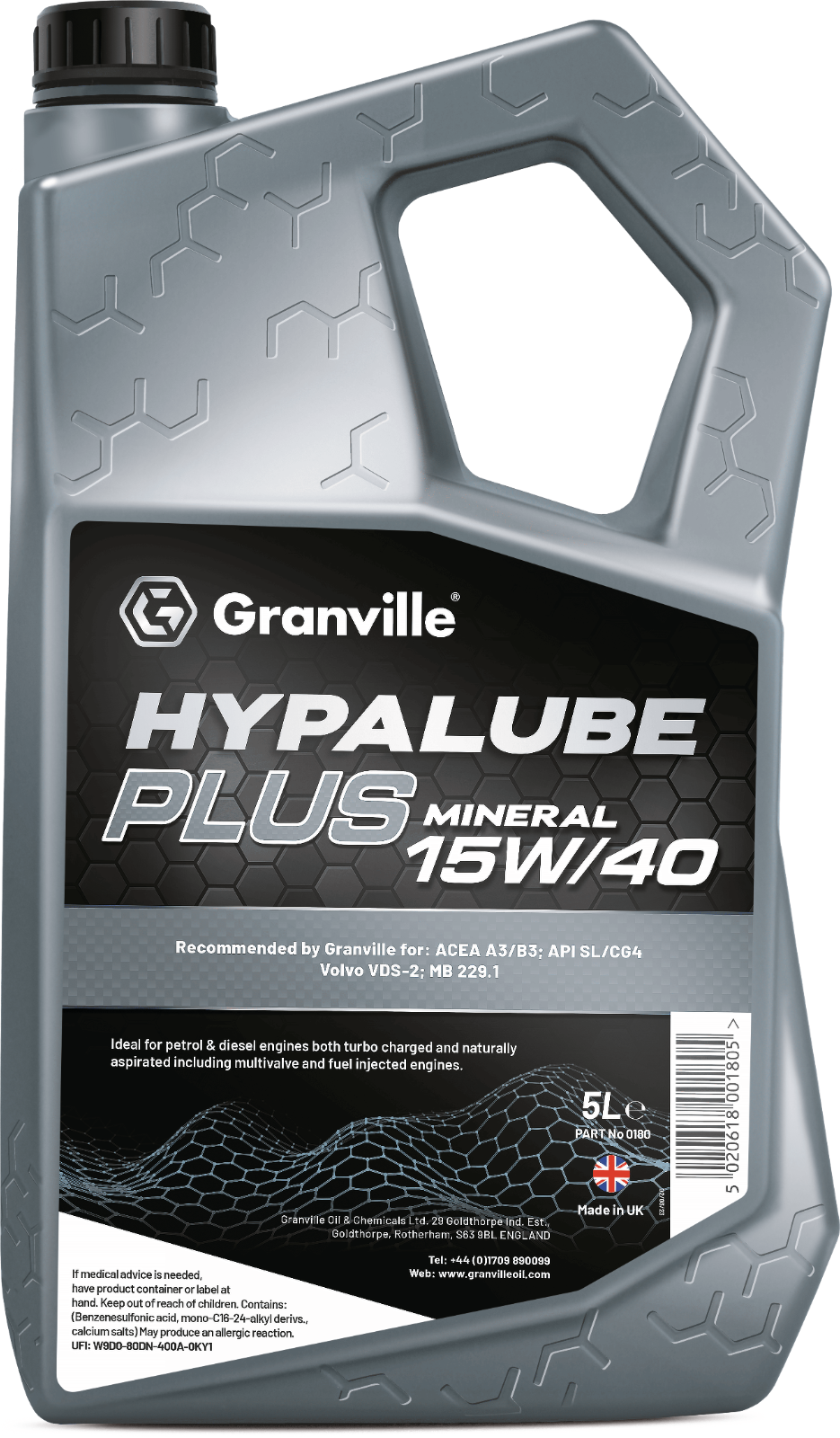 Granville Hypalube Mineral Plus Engine Oil 15W-40 5L