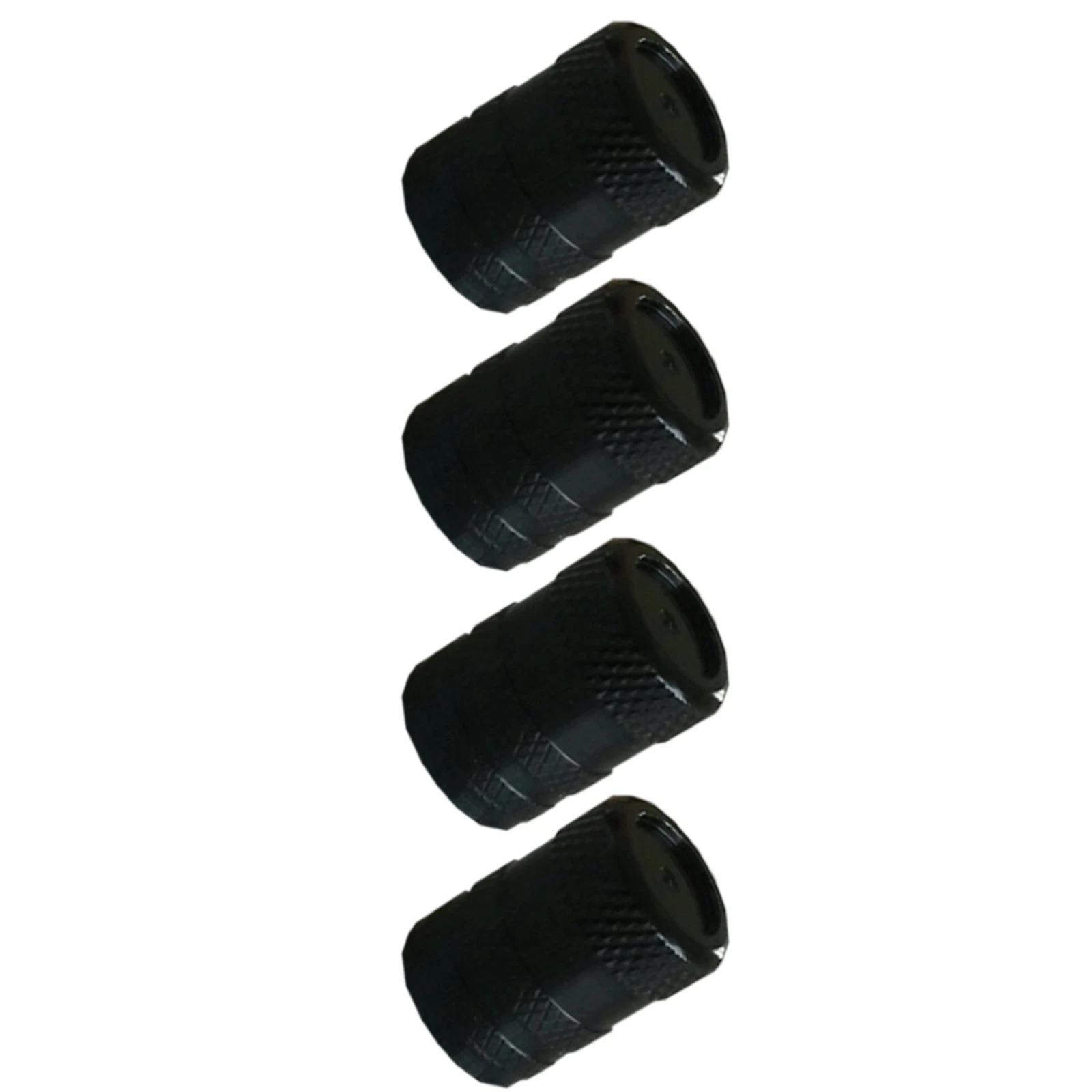 Simply Black Flat Top Valve Caps Pack Of 4