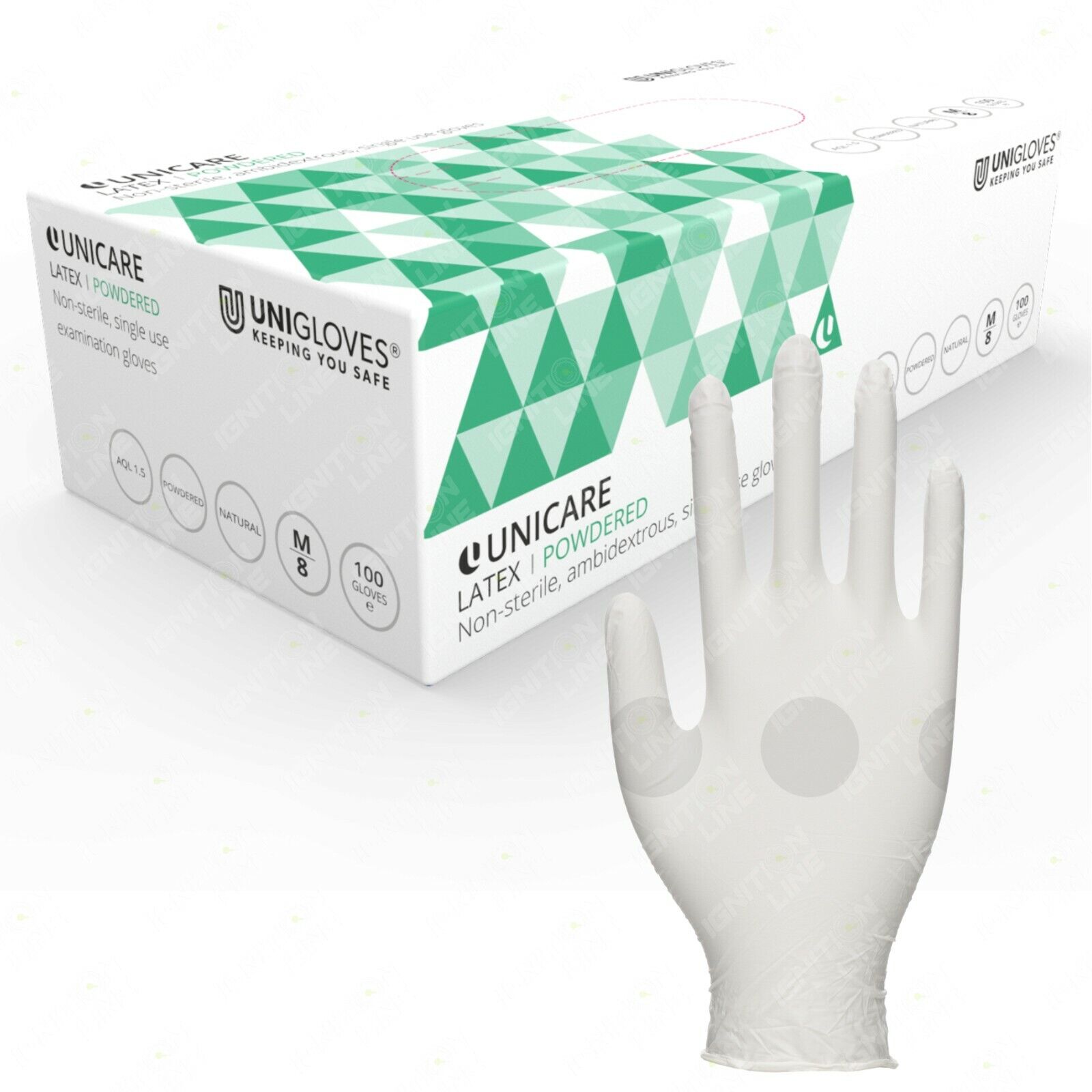Unicare Powdered Latex Gloves - S