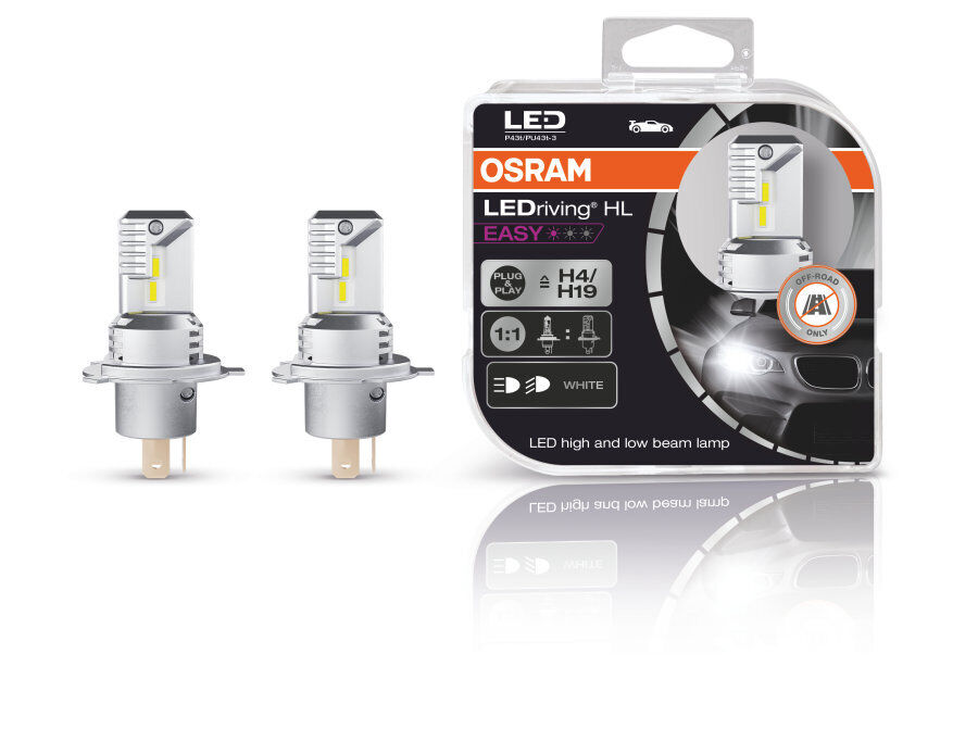 Osram Led H4/H19 HL Easy Led Driving (Twin Pack)