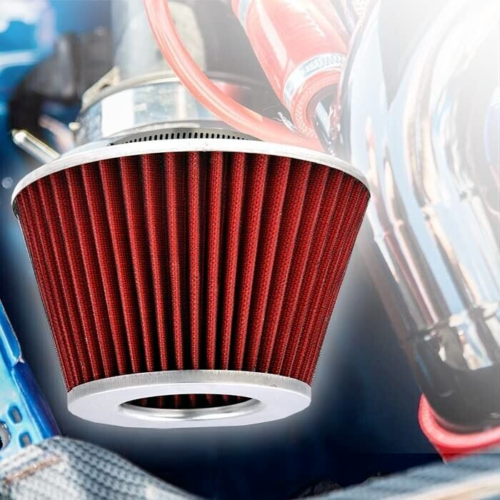 Simply Auto Universal Air Filter Chrome Front Red