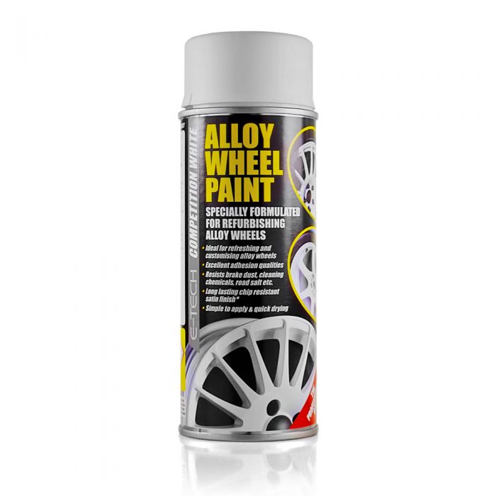 E-Tech Alloy Wheel Paint Competition White Aerosol 400ml