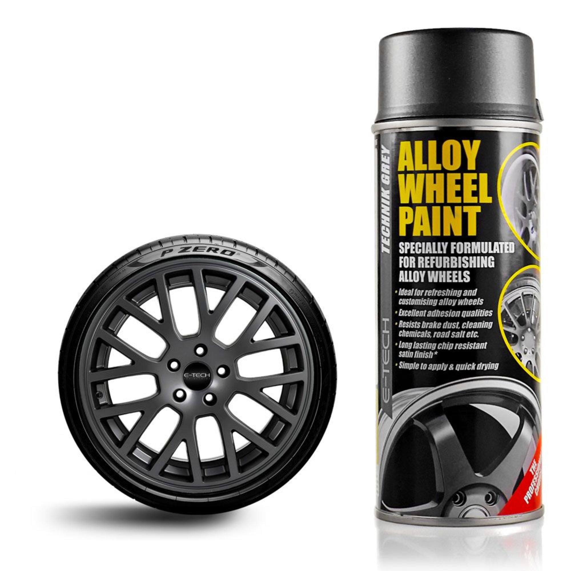 E-Tech Alloy Wheel Paint Technik Grey Aerosol 400ml