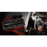 NOCO portable jump starter, boosts 12V batteries safely and quickly.