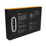 CTEK MXS 5.0 smart battery charger kit, maintains and charges car and motorcycle batteries efficiently.
