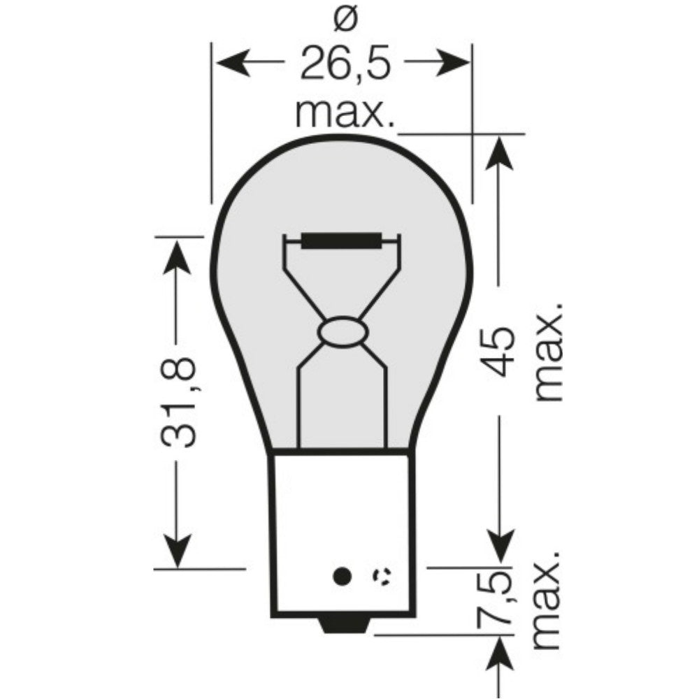 Osram 581 12v Py21w Original Amber Bayonet Bulbs Bau15s (Twin Blister)