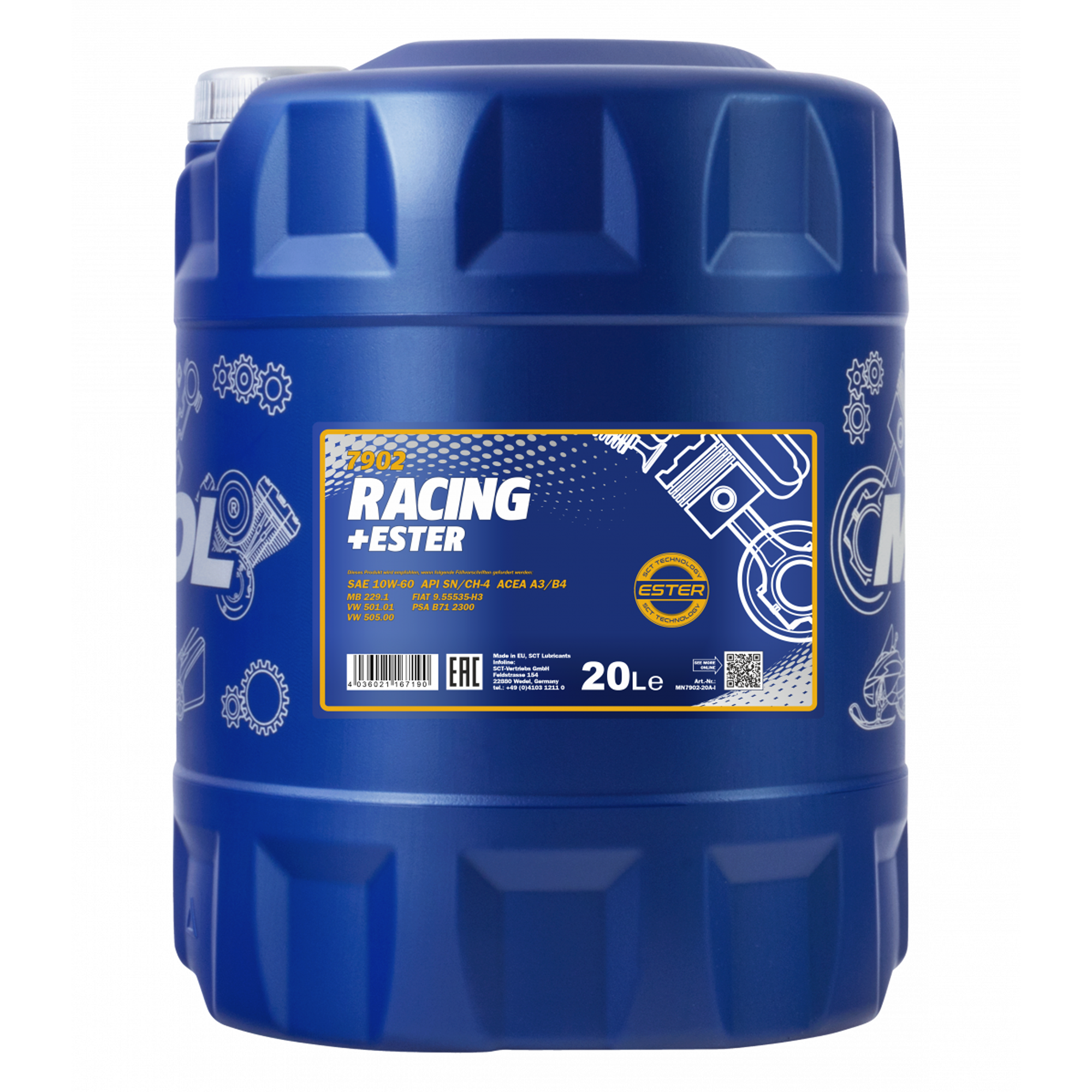 MANNOL Racing + Ester Engine Oil 10W-60 20L