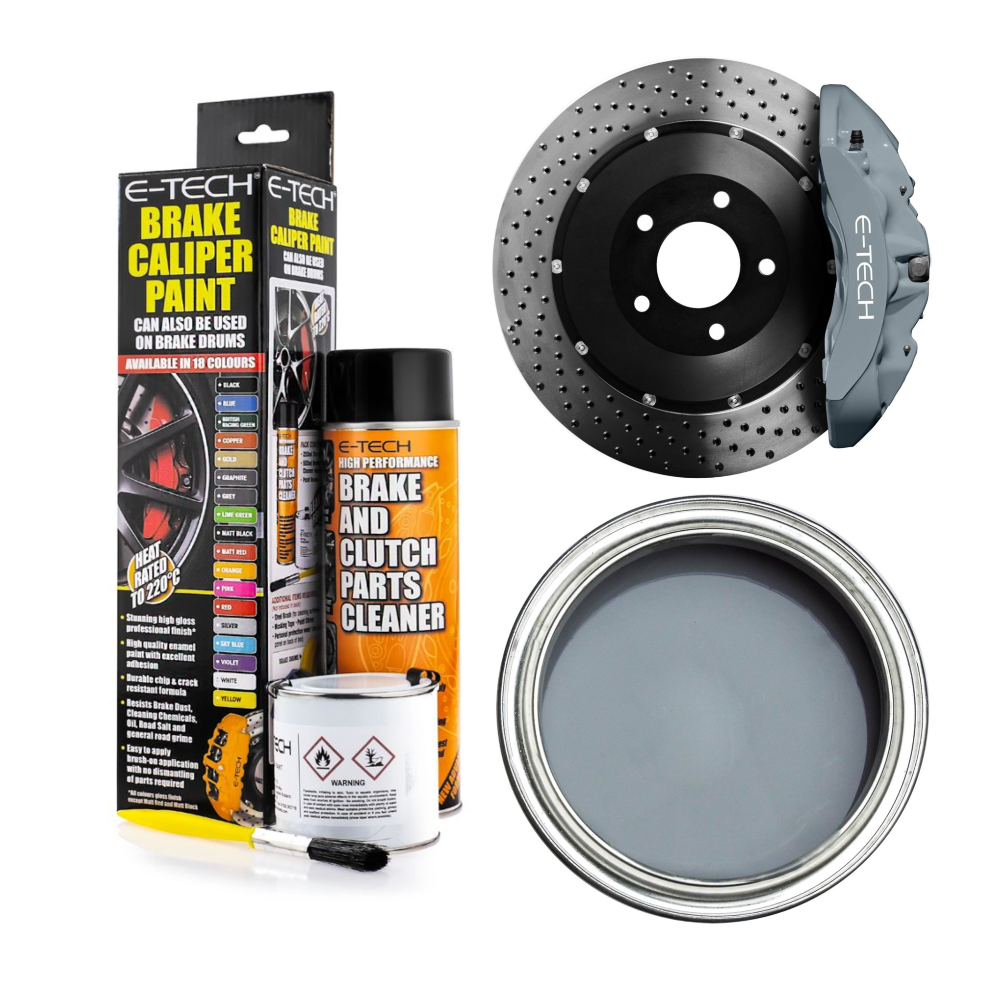 E-Tech Brake Caliper Paint Kit - Grey