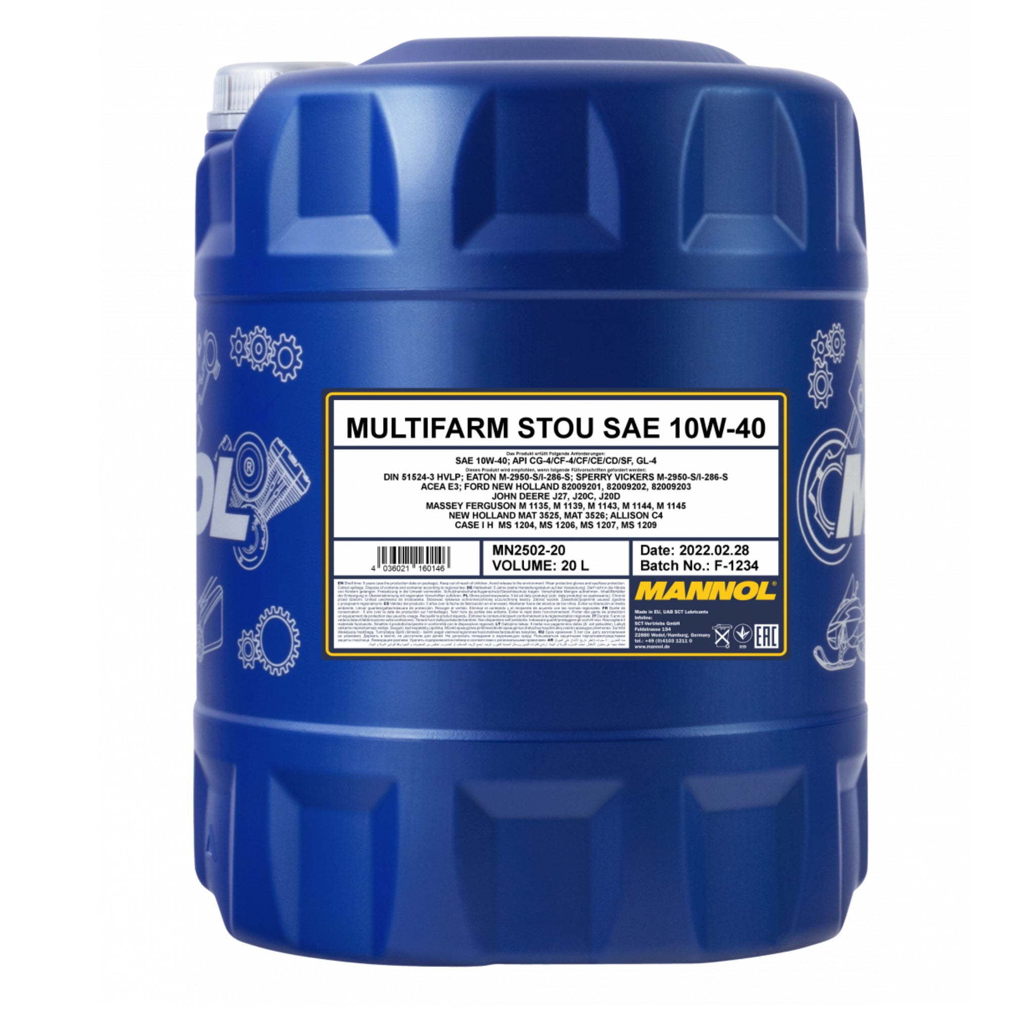 MANNOL Multifarm STOU 10W-40 2502 - Tractor Engine Oil 20L
