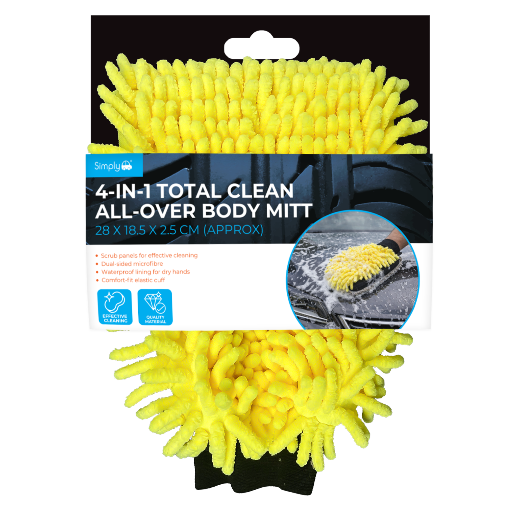 SIMPLY 4-1 Total Clean All-over Body Mitt 28x18.5x2.5cm