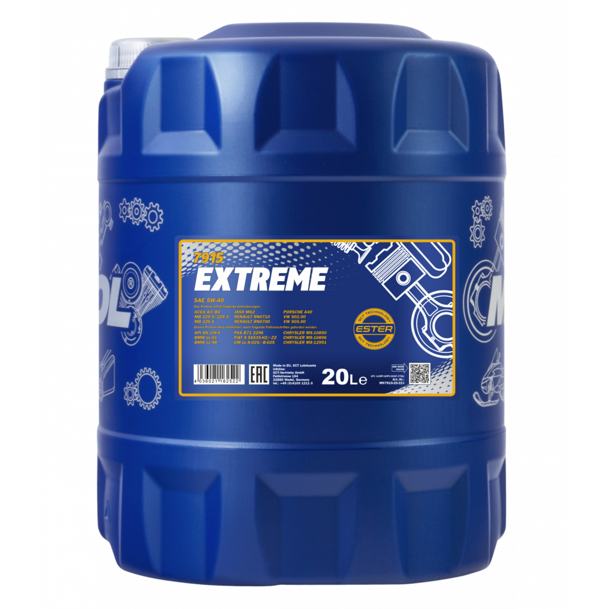 MANNOL Extreme Engine Oil 5W-40 7915 20 Litres