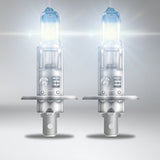 Osram H1 halogen headlight bulbs, +150% brighter twin pack.
