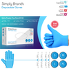 Simply Sanitize 100Pk Small Blue Nitrile Gloves