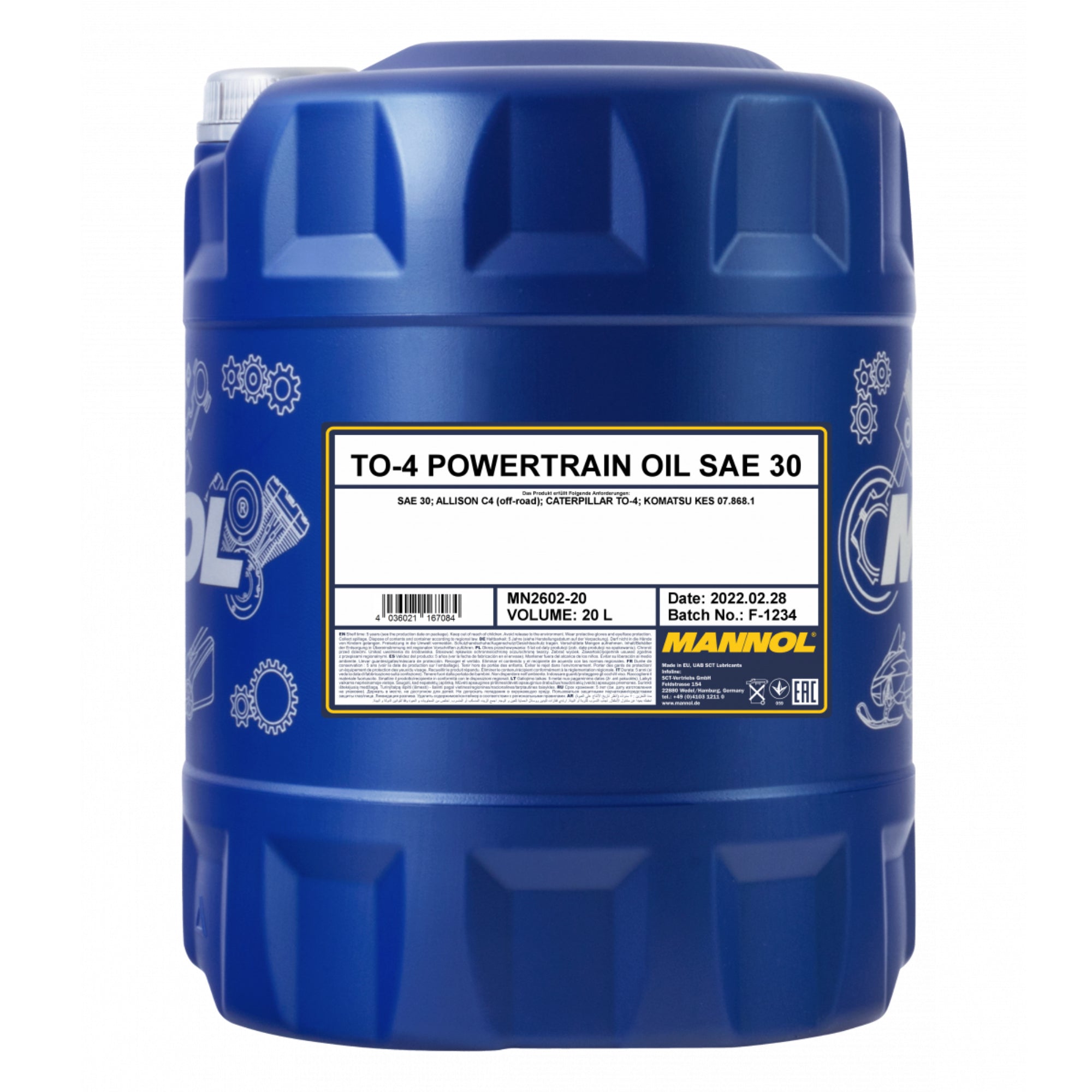MANNOL TO-4 Powertrain Oil SAE 30 2602 20L
