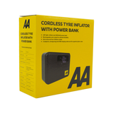 AA Cordless Tyre Inflator with Power Bank