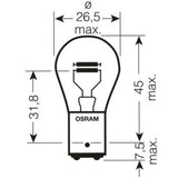 Osram 380 Ultra Life P21/5W Brake & Tail Light Bulbs (Twin Pack)
